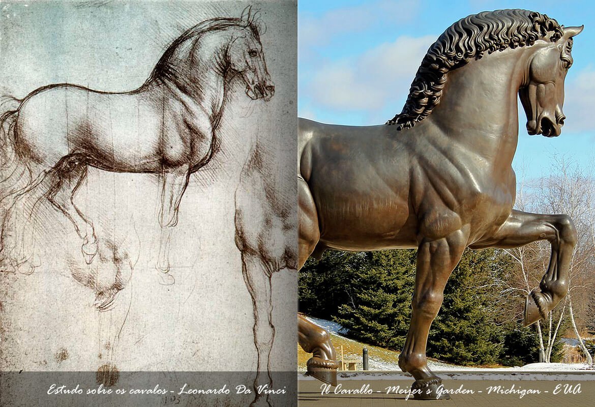 Um cavalo visto de frente, c1480 1945 | Leonardo da Vinci